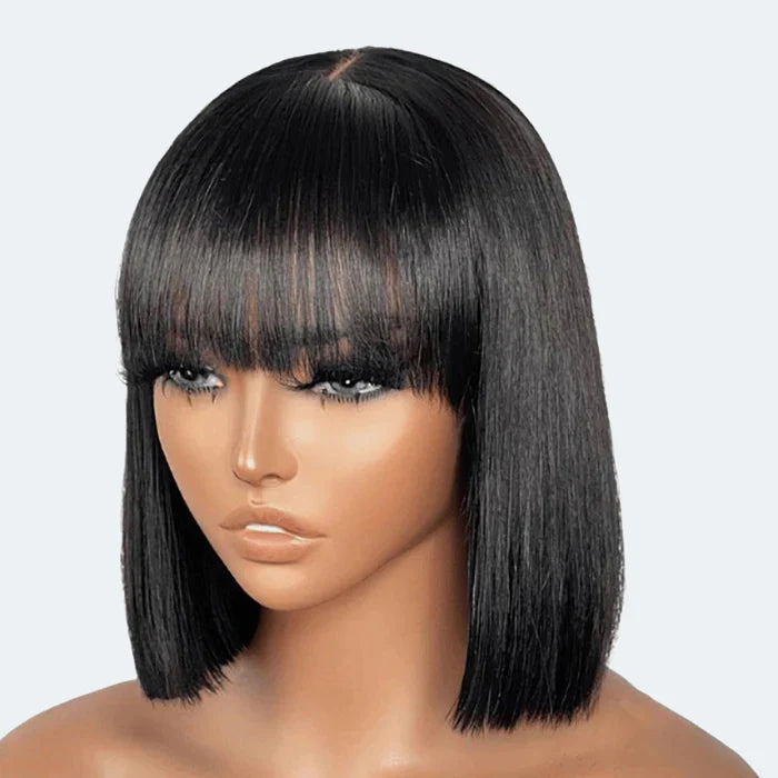 Straight Brazilian Bob With Bangs