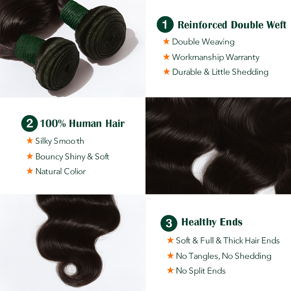 Brazilian Body Wave Human Hair Bundles